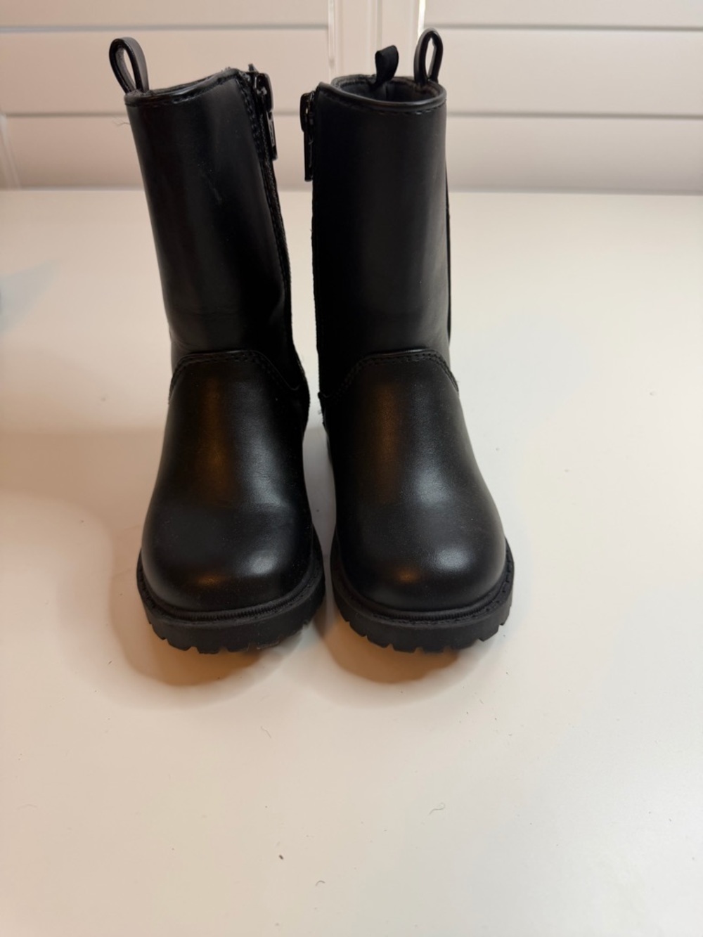 Cat & Jack Black Kids' Zipper Mid-Calf Boots